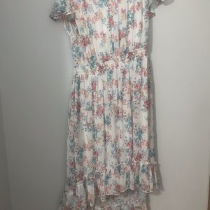 High low midi floral dress